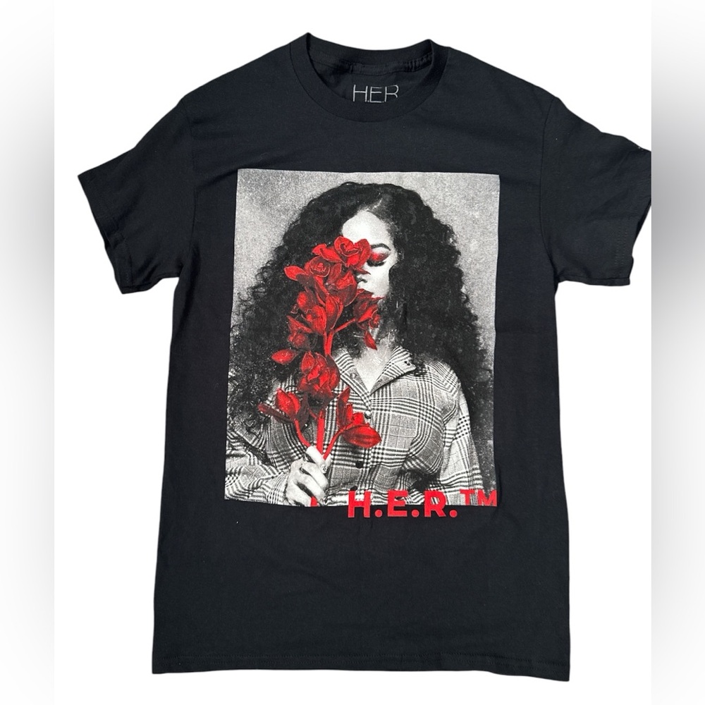 HER Black Tee NWOT sz S
